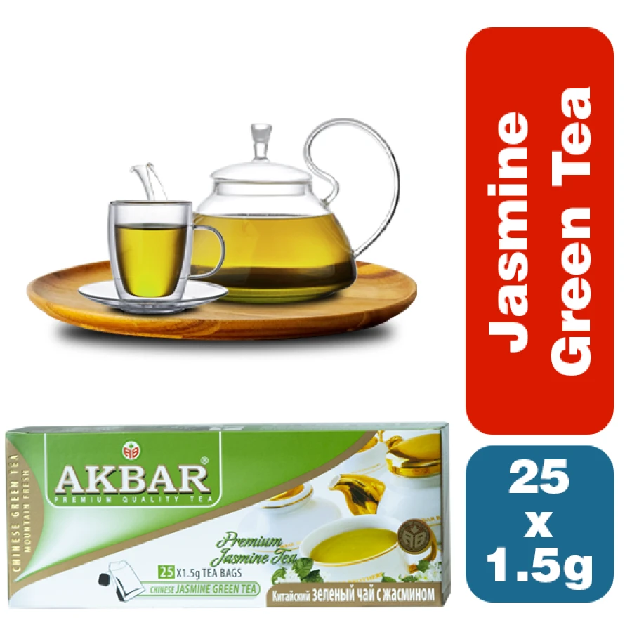 AKBAR JASMINE GREEN TEA(SnT)25x1.5 g