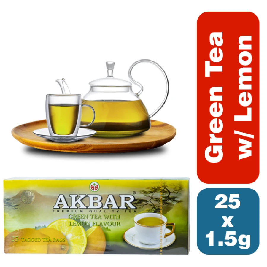 AKBAR GREEN TEA W/LEMON(SnT)25x1.5 g