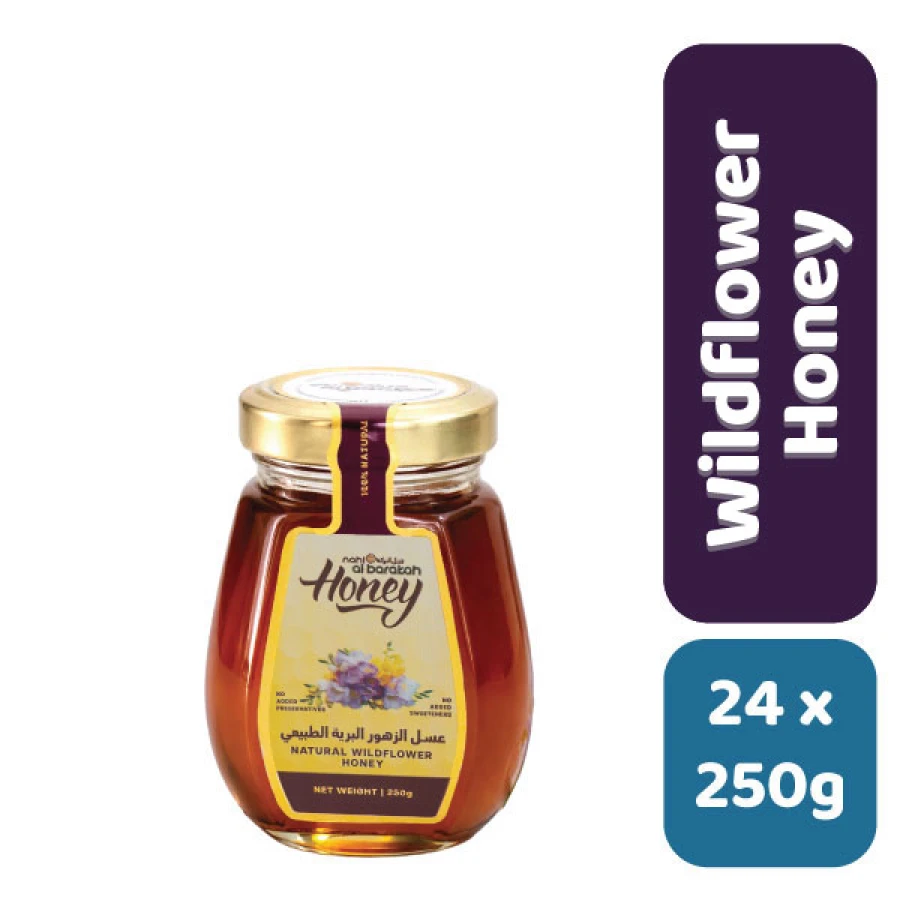 AL BARAKAH WILDFLOWER HONEY (GLASS BOTTLE) 250g