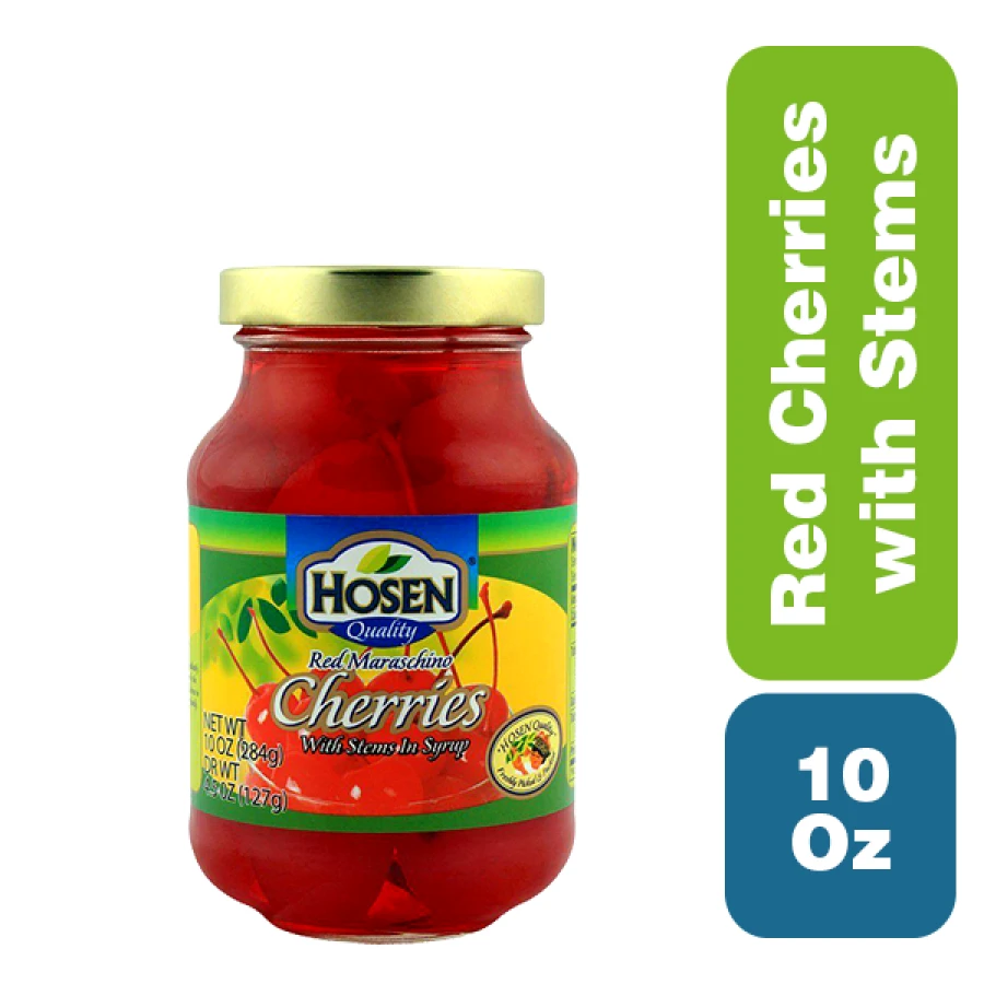HOSEN CHERRIES (RED) W/STEM 10 Oz