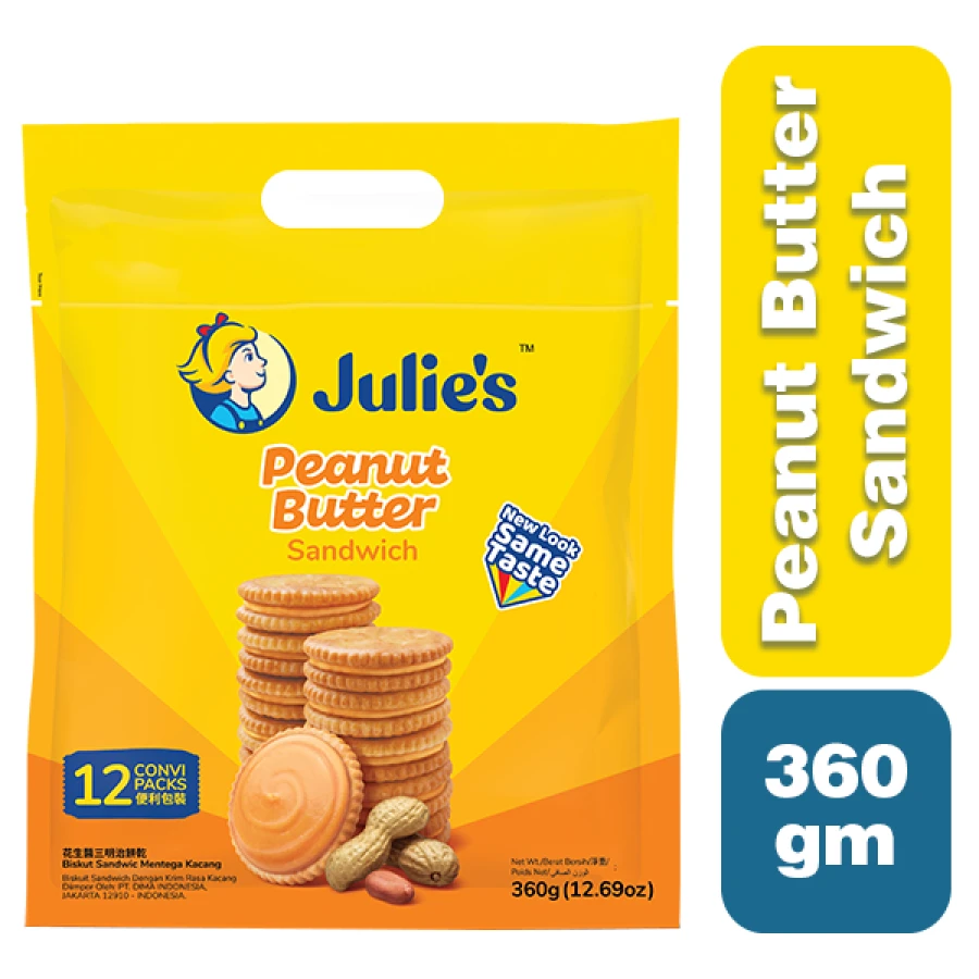 JULIES PEANUT BUTTER S/W 360 g