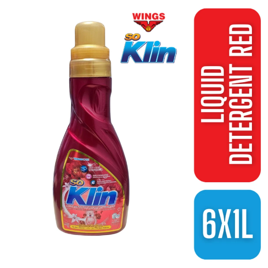 SOKLIN LIQUID DETERGENT RED 1 ltr
