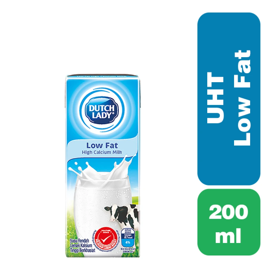 DUTCH LADY UHT MILK 200 ml LOW-FAT